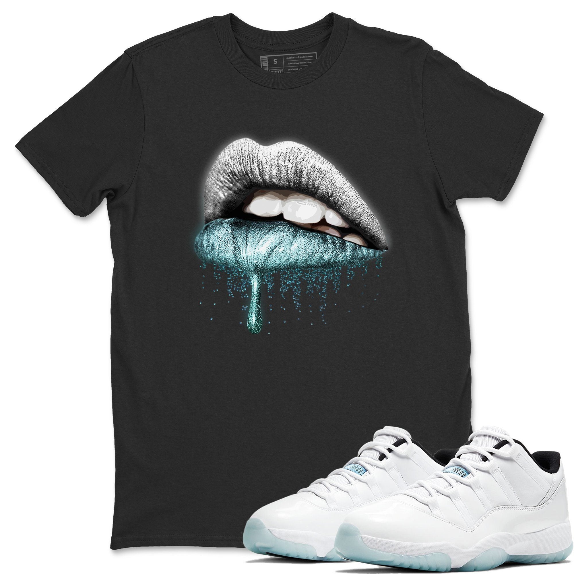 Jordan 11 Legend Blue Sneaker Match Tees Dripping Lips Sneaker Tees Jordan 11 Legend Blue Sneaker Release Tees Unisex Shirts