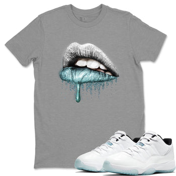 Jordan 11 Legend Blue Sneaker Match Tees Dripping Lips Sneaker Tees Jordan 11 Legend Blue Sneaker Release Tees Unisex Shirts
