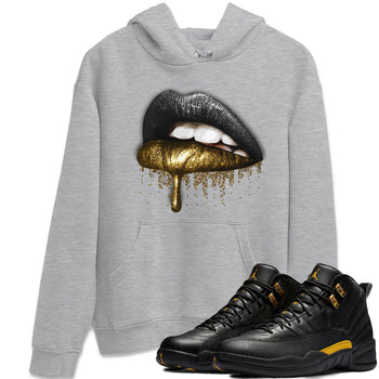 Jordan 12 Black Taxi Sneaker Match Tees Dripping Lips Sneaker Tees Jordan 12 Black Taxi Sneaker Release Tees Unisex Shirts