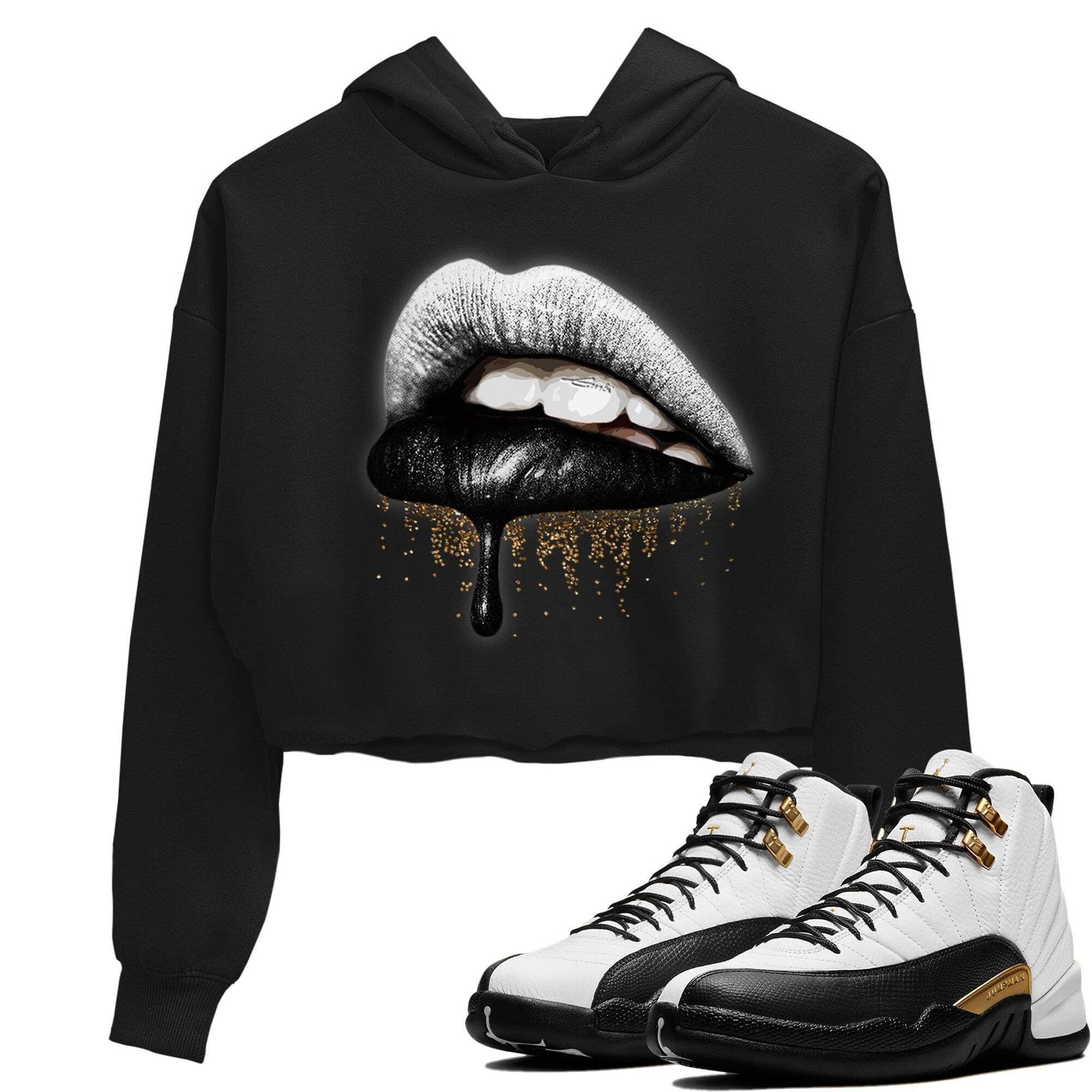 Jordan 12 Royalty Sneaker Match Tees Dripping Lips Sneaker Tees Jordan 12 Royalty Sneaker Release Tees Women's Shirts