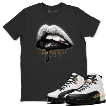Jordan 12 Royalty Sneaker Match Tees Dripping Lips Sneaker Tees Jordan 12 Royalty Sneaker Release Tees Unisex Shirts