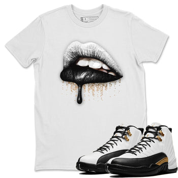 Jordan 12 Royalty Sneaker Match Tees Dripping Lips Sneaker Tees Jordan 12 Royalty Sneaker Release Tees Unisex Shirts