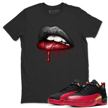Jordan 12 Super Bowl Sneaker Match Tees Dripping Lips Sneaker Tees Jordan 12 Super Bowl Sneaker Release Tees Unisex Shirts