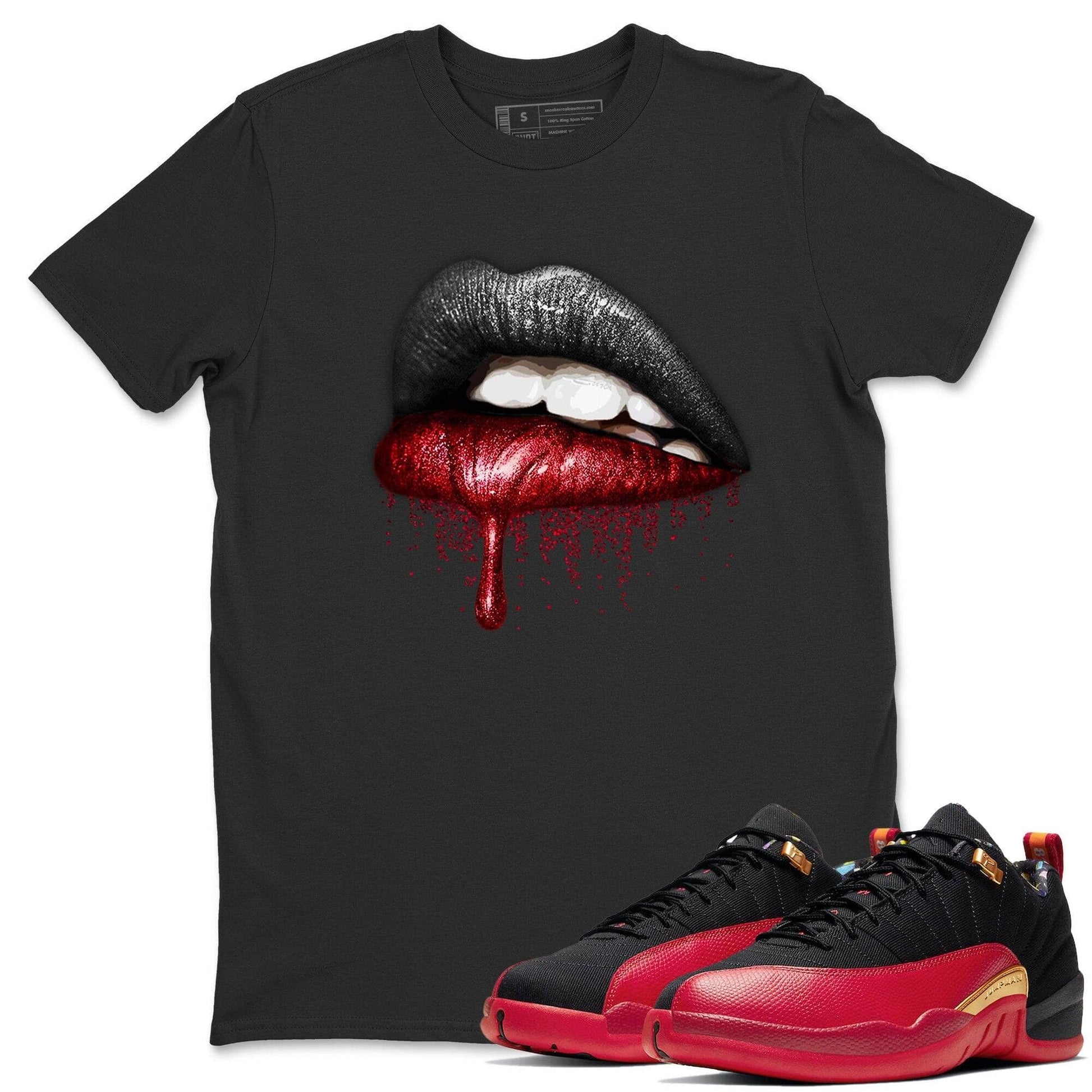 Jordan 12 Super Bowl Sneaker Match Tees Dripping Lips Sneaker Tees Jordan 12 Super Bowl Sneaker Release Tees Unisex Shirts
