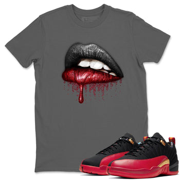 Jordan 12 Super Bowl Sneaker Match Tees Dripping Lips Sneaker Tees Jordan 12 Super Bowl Sneaker Release Tees Unisex Shirts