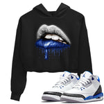 Jordan 3 Racer Blue Sneaker Match Tees Dripping Lips Sneaker Tees Jordan 3 Racer Blue Sneaker Release Tees Women's Shirts