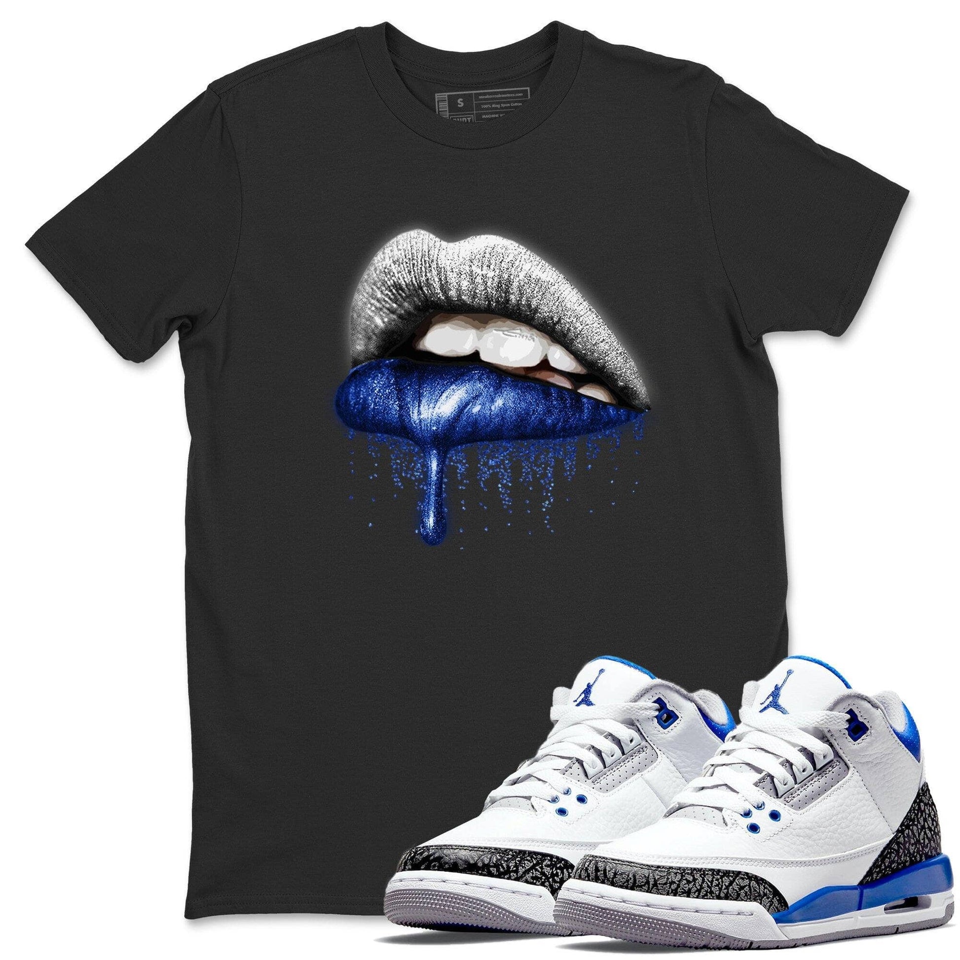 Jordan 3 Racer Blue Sneaker Match Tees Dripping Lips Sneaker Tees Jordan 3 Racer Blue Sneaker Release Tees Unisex Shirts