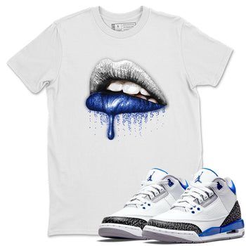 Jordan 3 Racer Blue Sneaker Match Tees Dripping Lips Sneaker Tees Jordan 3 Racer Blue Sneaker Release Tees Unisex Shirts