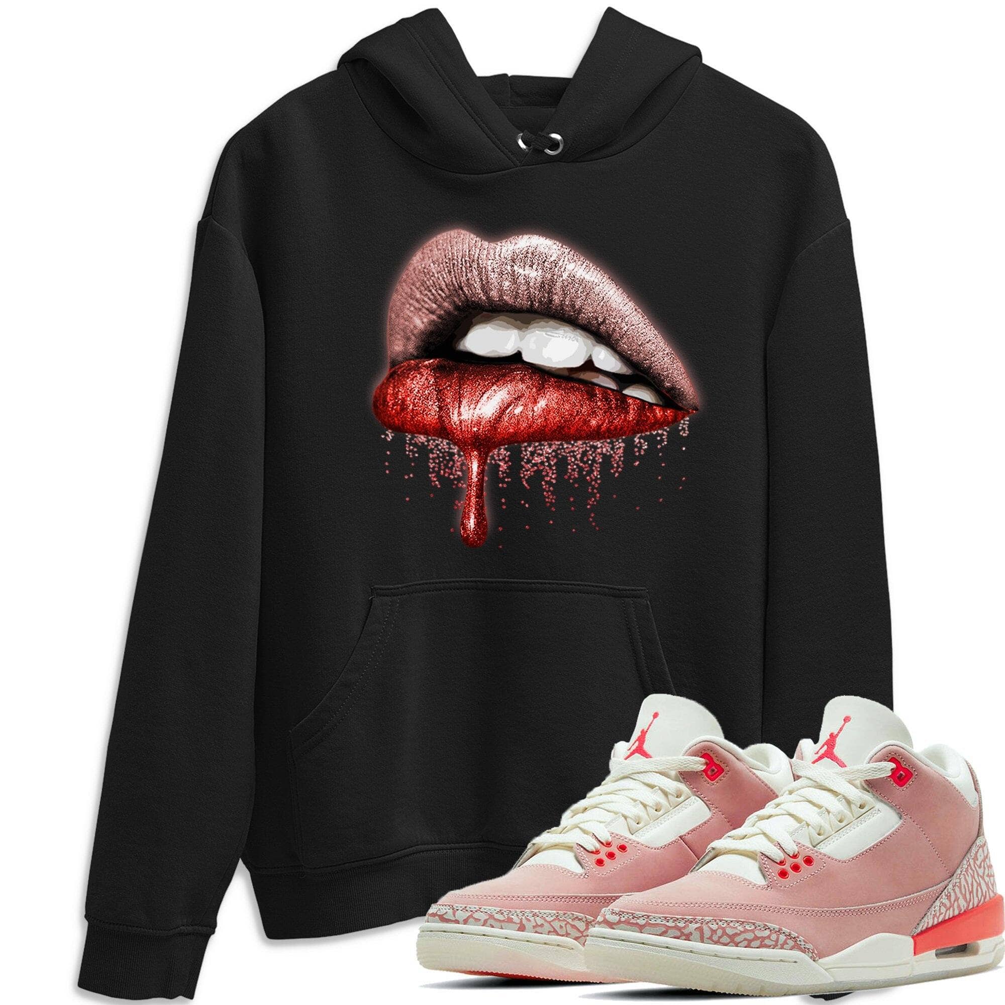 Jordan 3 Rust Pink Sneaker Match Tees Dripping Lips Sneaker Tees Jordan 3 Rust Pink Sneaker Release Tees Unisex Shirts