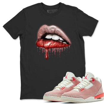 Jordan 3 Rust Pink Sneaker Match Tees Dripping Lips Sneaker Tees Jordan 3 Rust Pink Sneaker Release Tees Unisex Shirts