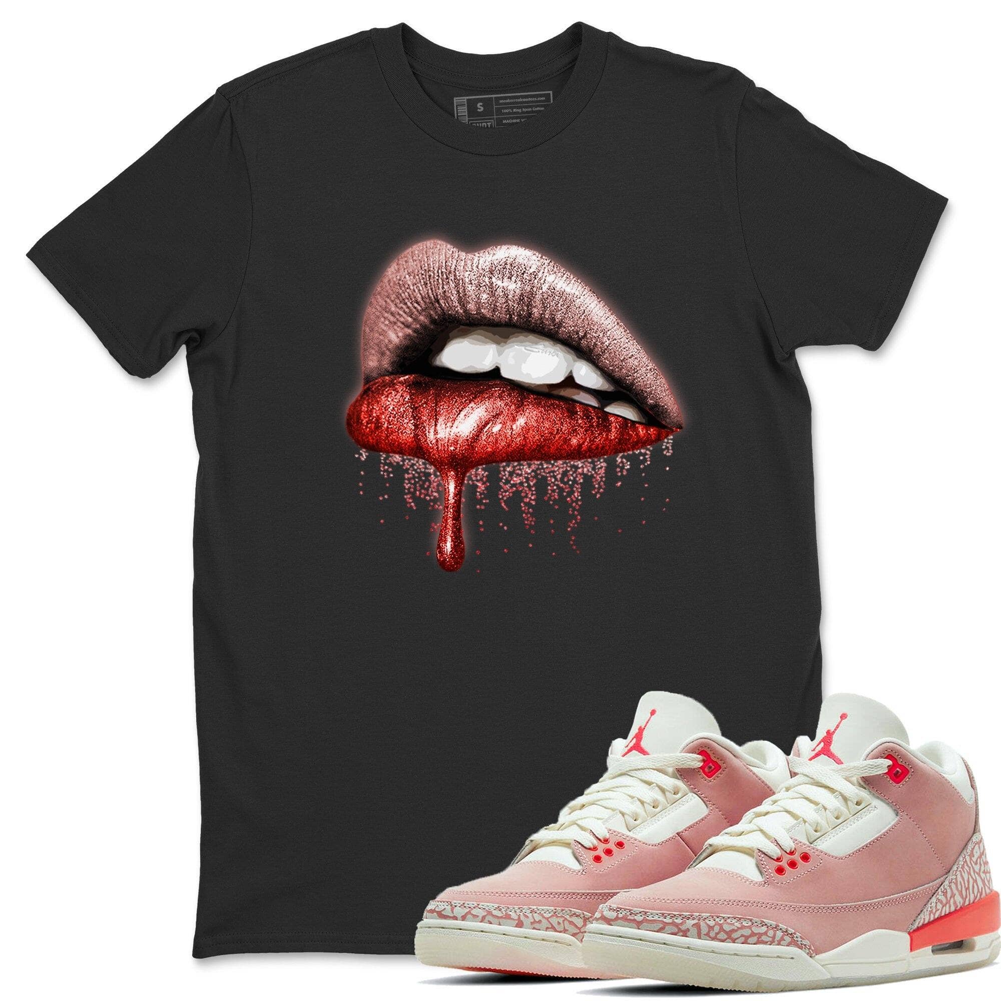 Jordan 3 Rust Pink Sneaker Match Tees Dripping Lips Sneaker Tees Jordan 3 Rust Pink Sneaker Release Tees Unisex Shirts