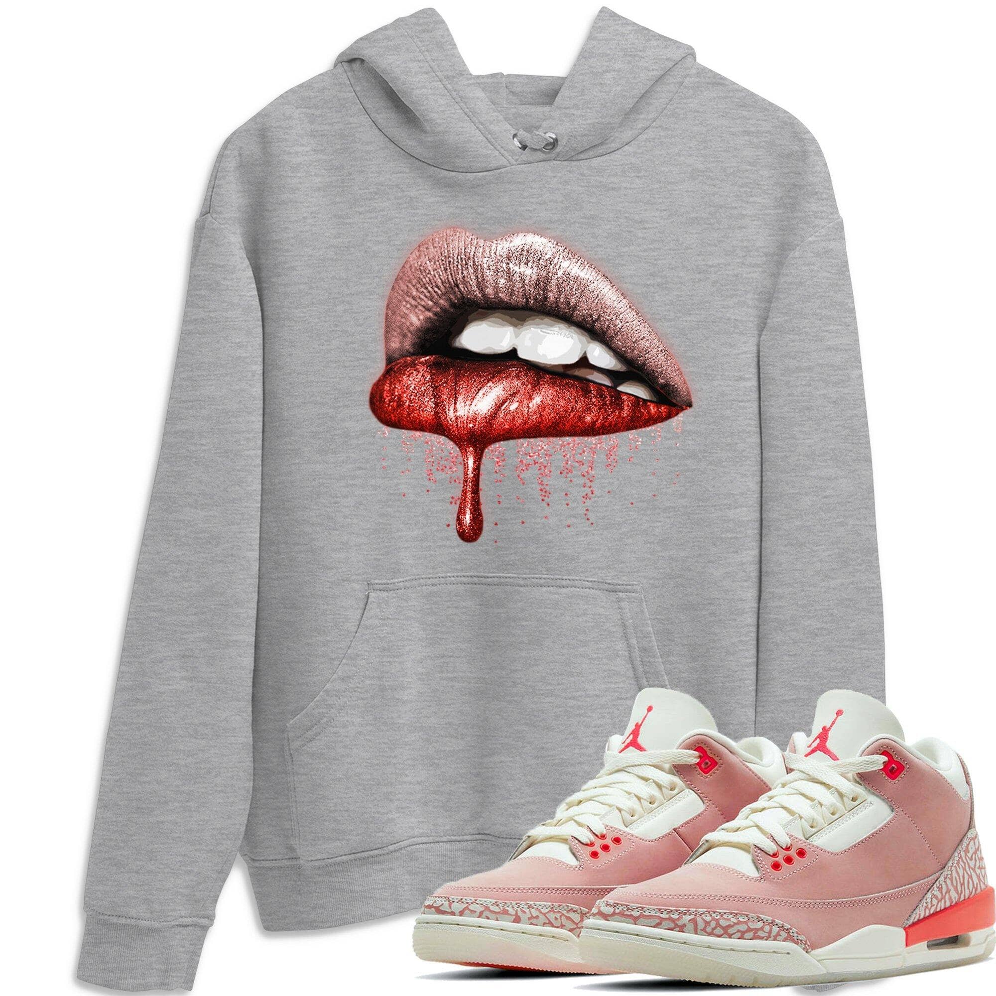 Jordan 3 Rust Pink Sneaker Match Tees Dripping Lips Sneaker Tees Jordan 3 Rust Pink Sneaker Release Tees Unisex Shirts