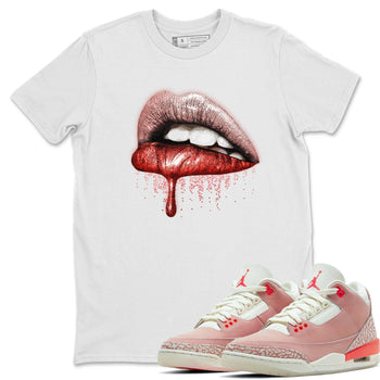 Jordan 3 Rust Pink Sneaker Match Tees Dripping Lips Sneaker Tees Jordan 3 Rust Pink Sneaker Release Tees Unisex Shirts