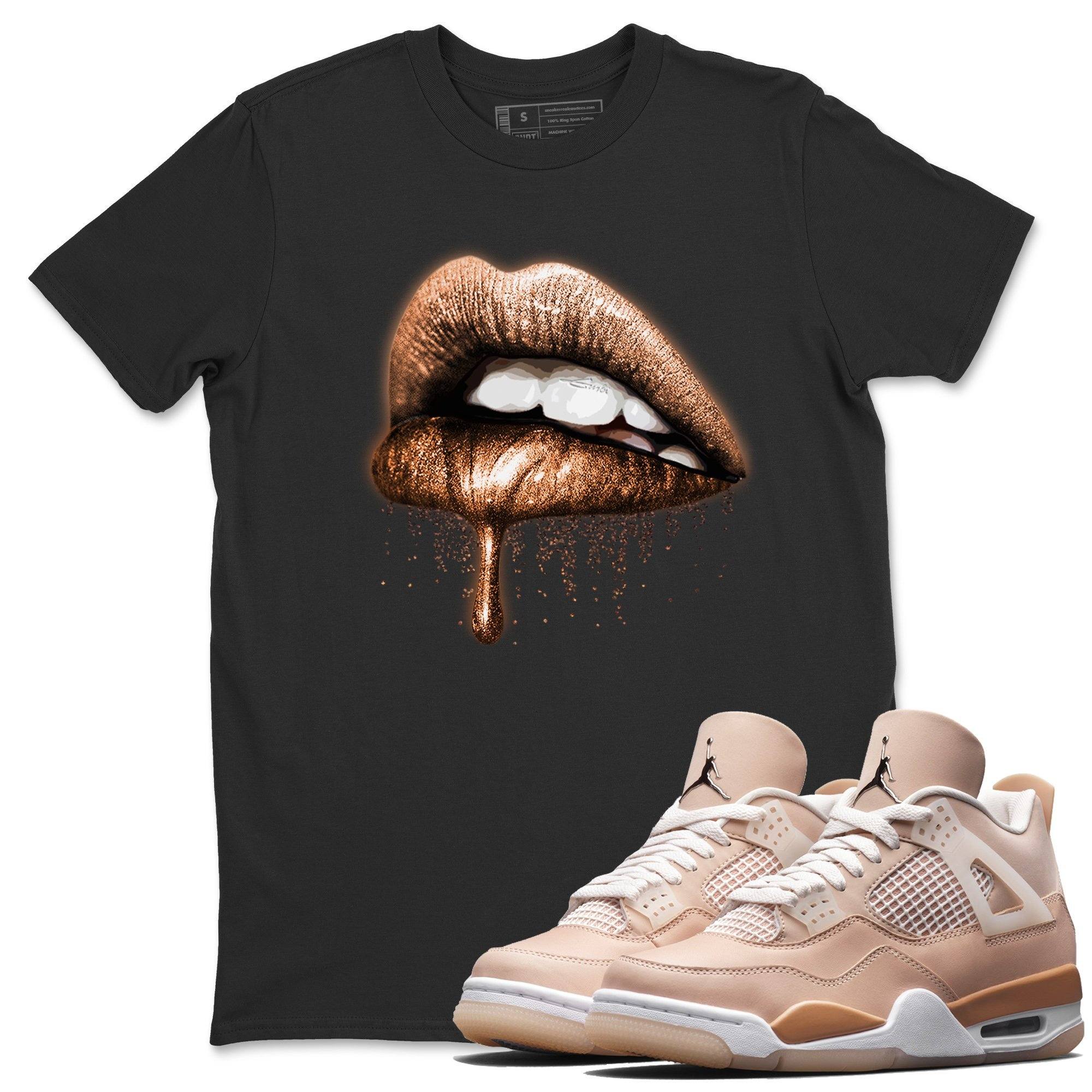 Jordan 4 Shimmer Sneaker Match Tees Dripping Lips Sneaker Tees Jordan 4 Shimmer Sneaker Release Tees Unisex Shirts
