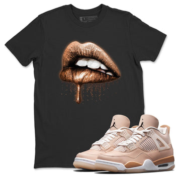 Jordan 4 Shimmer Sneaker Match Tees Dripping Lips Sneaker Tees Jordan 4 Shimmer Sneaker Release Tees Unisex Shirts