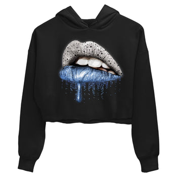 Jordan 4 University Blue Sneaker Match Tees Dripping Lips Sneaker Tees Jordan 4 University Blue Sneaker Release Tees Women's Shirts