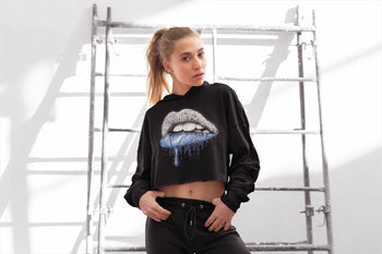 Jordan 4 University Blue Sneaker Match Tees Dripping Lips Sneaker Tees Jordan 4 University Blue Sneaker Release Tees Women's Shirts