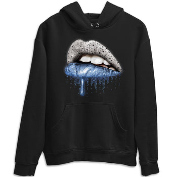 Jordan 4 University Blue Sneaker Match Tees Dripping Lips Sneaker Tees Jordan 4 University Blue Sneaker Release Tees Unisex Shirts