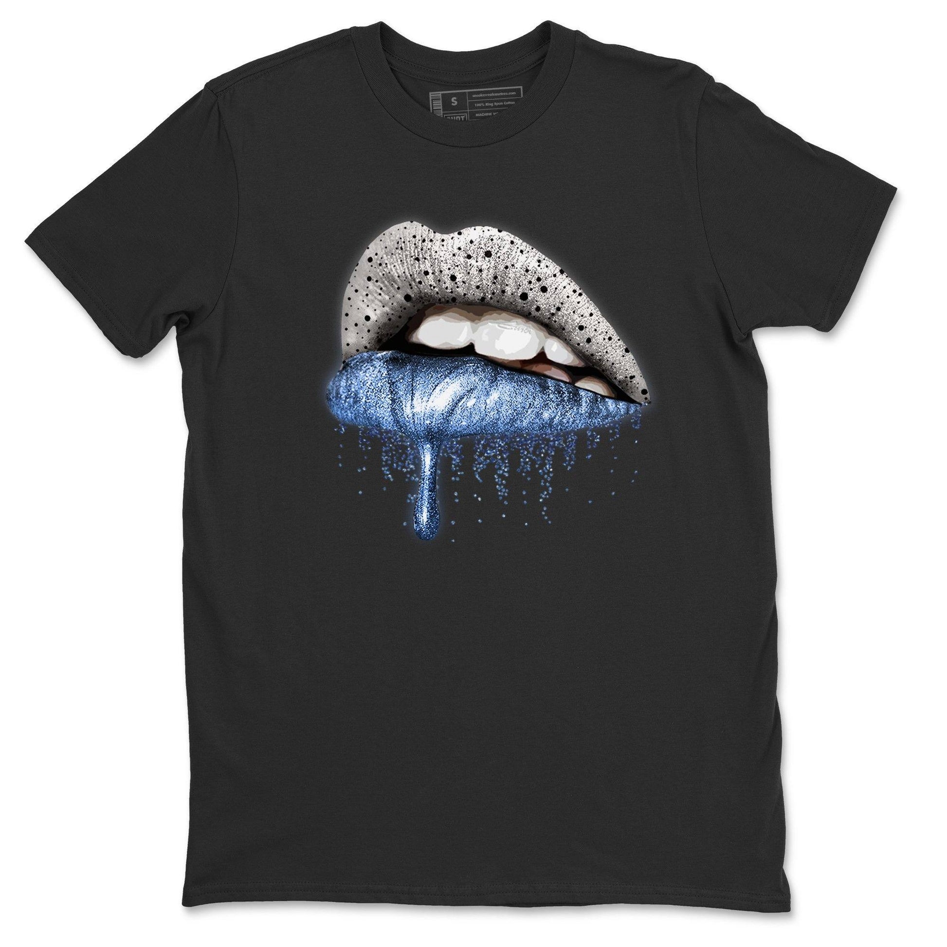 Jordan 4 University Blue Sneaker Match Tees Dripping Lips Sneaker Tees Jordan 4 University Blue Sneaker Release Tees Unisex Shirts
