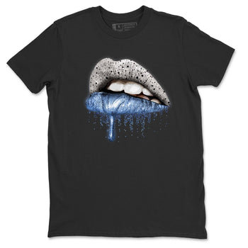 Jordan 4 University Blue Sneaker Match Tees Dripping Lips Sneaker Tees Jordan 4 University Blue Sneaker Release Tees Unisex Shirts
