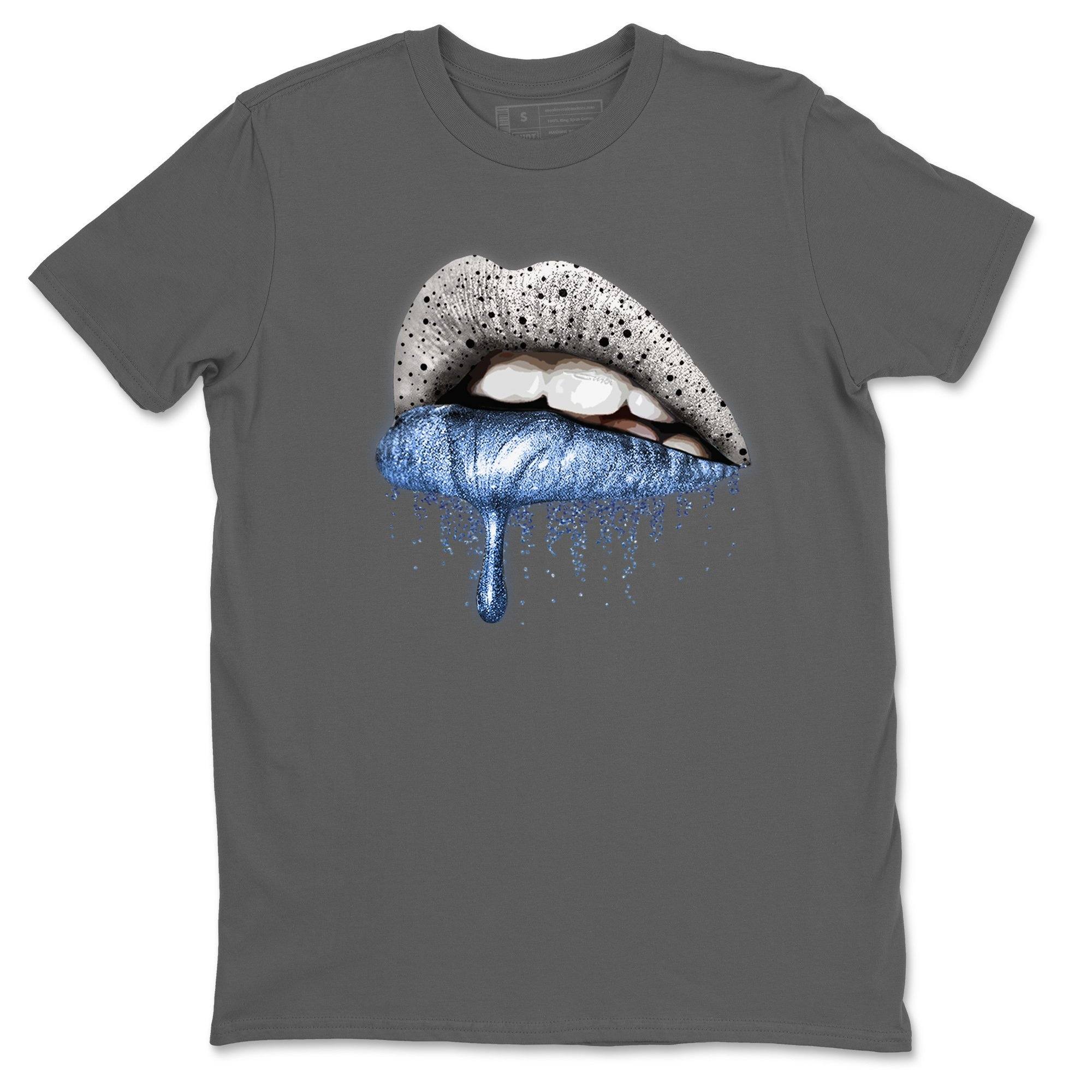 Jordan 4 University Blue Sneaker Match Tees Dripping Lips Sneaker Tees Jordan 4 University Blue Sneaker Release Tees Unisex Shirts