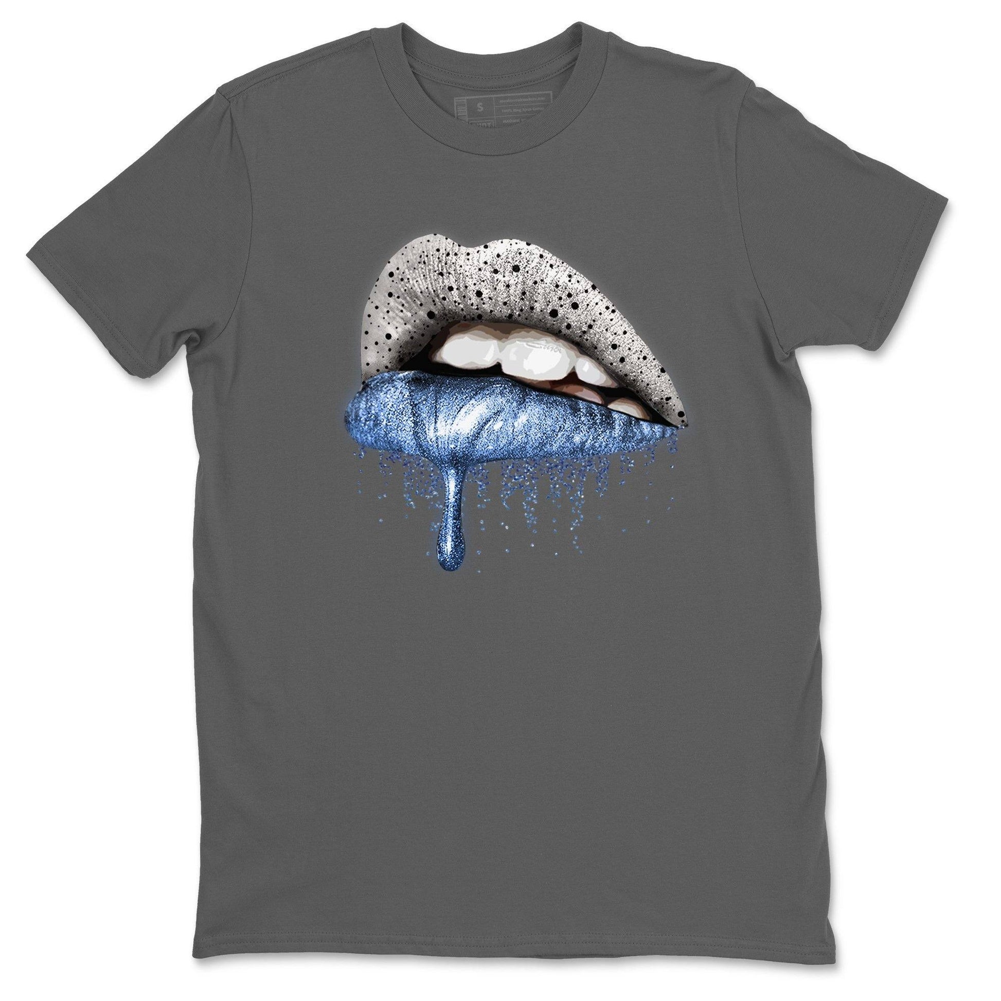 Jordan 4 University Blue Sneaker Match Tees Dripping Lips Sneaker Tees Jordan 4 University Blue Sneaker Release Tees Unisex Shirts