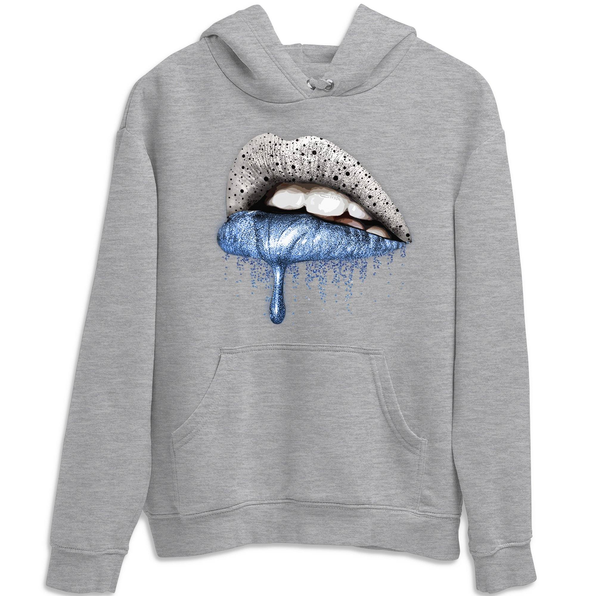 Jordan 4 University Blue Sneaker Match Tees Dripping Lips Sneaker Tees Jordan 4 University Blue Sneaker Release Tees Unisex Shirts