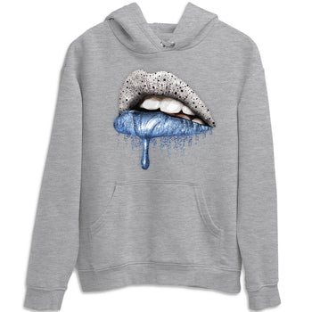 Jordan 4 University Blue Sneaker Match Tees Dripping Lips Sneaker Tees Jordan 4 University Blue Sneaker Release Tees Unisex Shirts