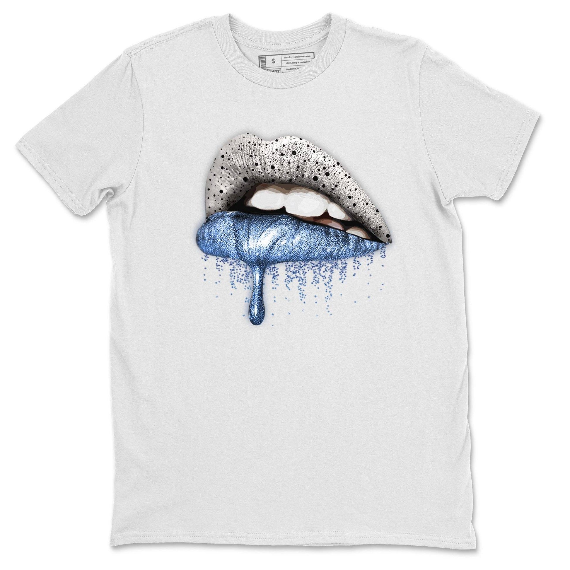Jordan 4 University Blue Sneaker Match Tees Dripping Lips Sneaker Tees Jordan 4 University Blue Sneaker Release Tees Unisex Shirts