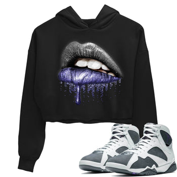 Jordan 7 Flint Sneaker Match Tees Dripping Lips Sneaker Tees Jordan 7 Flint Sneaker Release Tees Women's Shirts