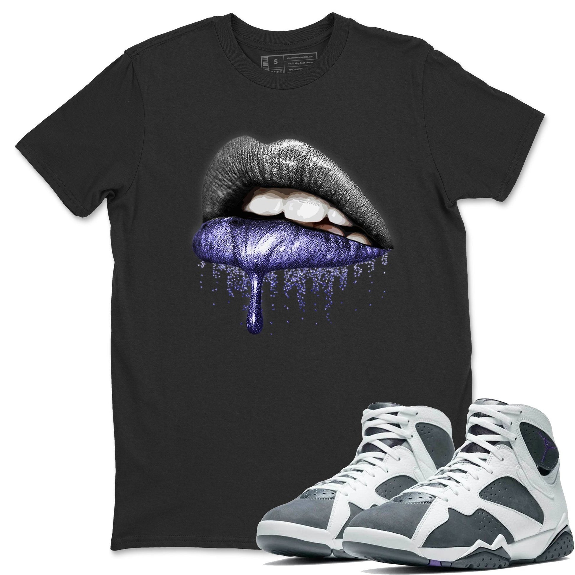 Jordan 7 Flint Sneaker Match Tees Dripping Lips Sneaker Tees Jordan 7 Flint Sneaker Release Tees Unisex Shirts