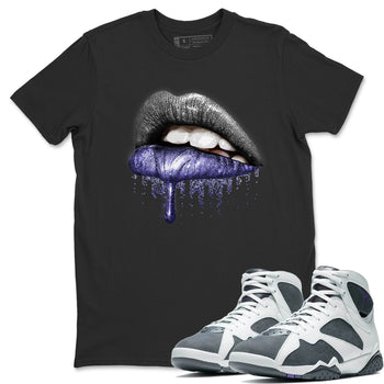 Jordan 7 Flint Sneaker Match Tees Dripping Lips Sneaker Tees Jordan 7 Flint Sneaker Release Tees Unisex Shirts