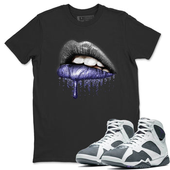 Jordan 7 Flint Sneaker Match Tees Dripping Lips Sneaker Tees Jordan 7 Flint Sneaker Release Tees Unisex Shirts