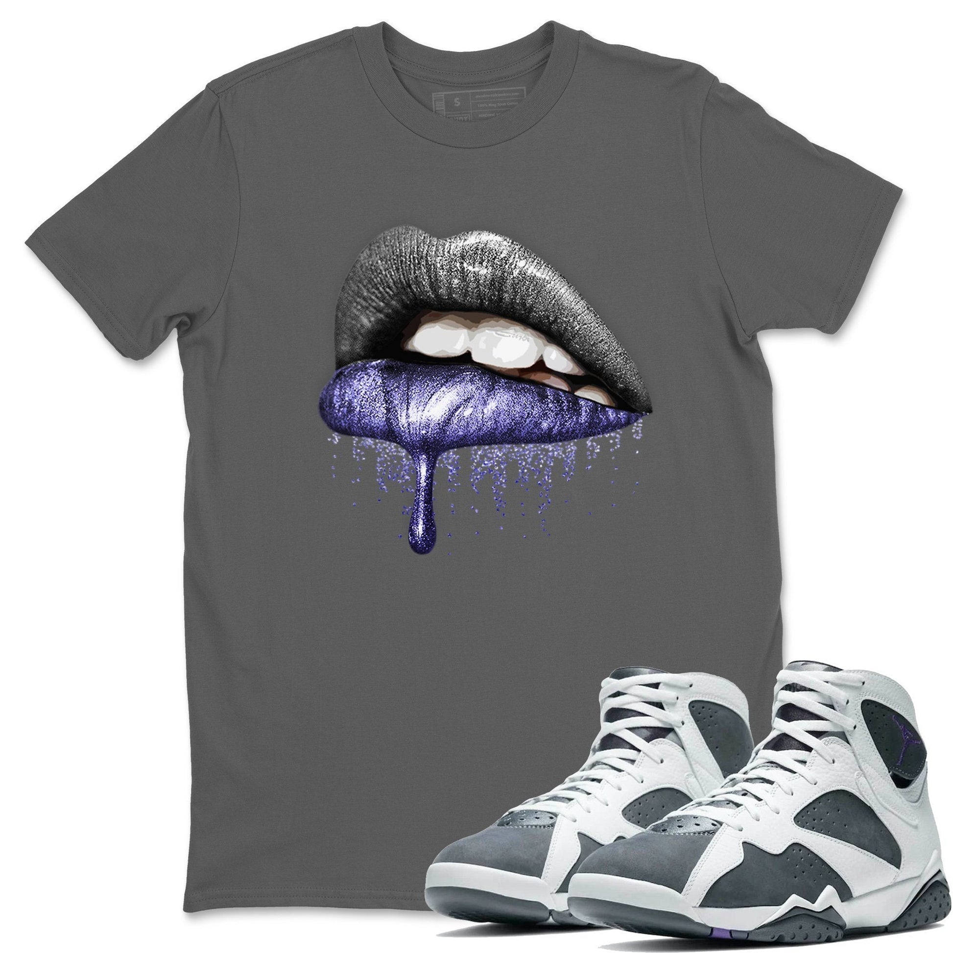 Jordan 7 Flint Sneaker Match Tees Dripping Lips Sneaker Tees Jordan 7 Flint Sneaker Release Tees Unisex Shirts