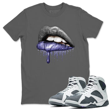 Jordan 7 Flint Sneaker Match Tees Dripping Lips Sneaker Tees Jordan 7 Flint Sneaker Release Tees Unisex Shirts