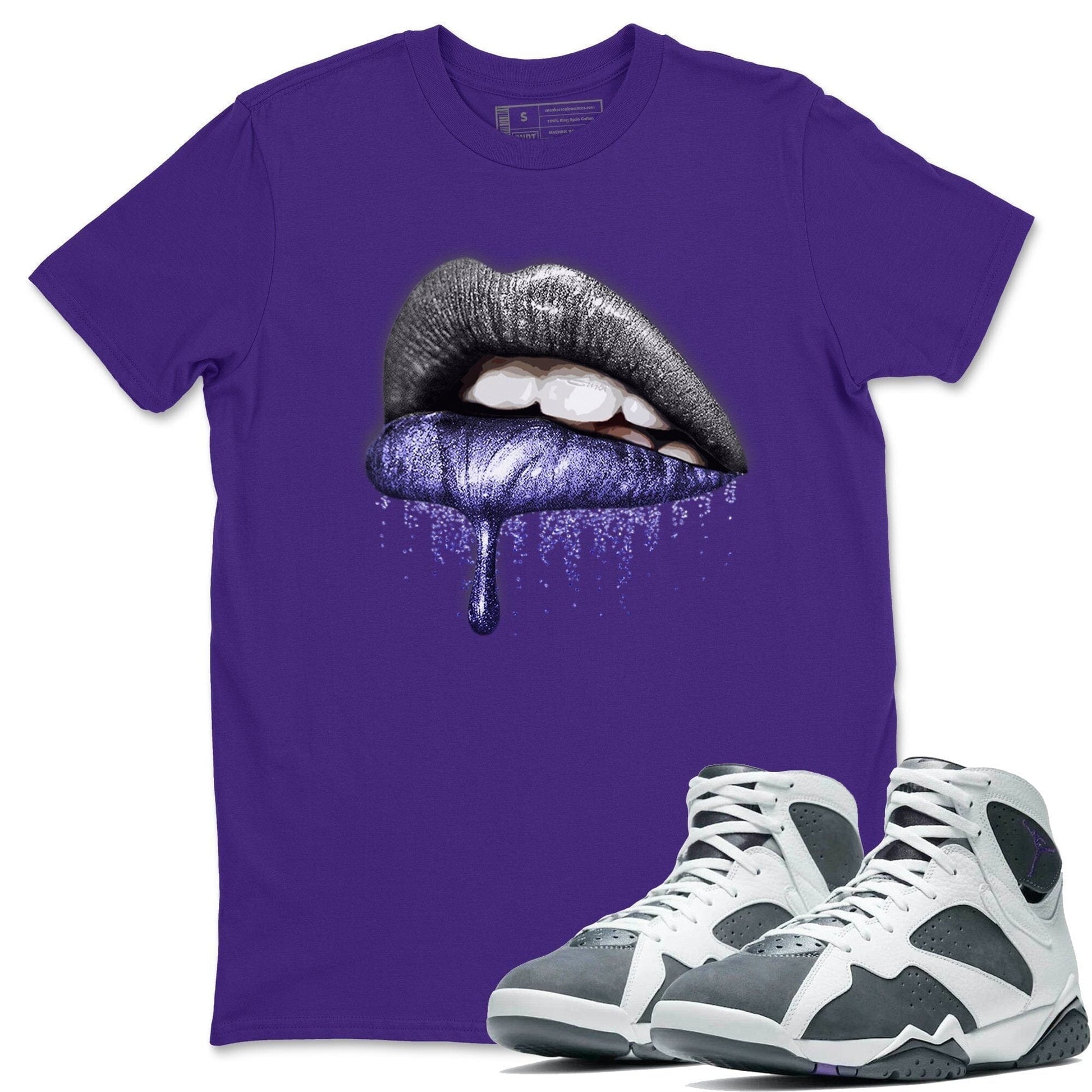 Jordan 7 Flint Sneaker Match Tees Dripping Lips Sneaker Tees Jordan 7 Flint Sneaker Release Tees Unisex Shirts