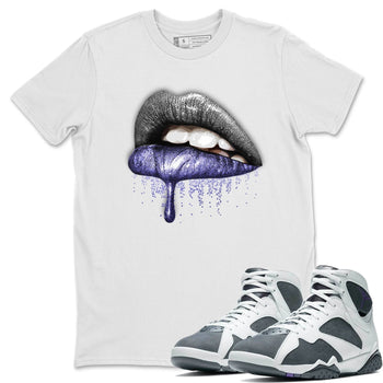 Jordan 7 Flint Sneaker Match Tees Dripping Lips Sneaker Tees Jordan 7 Flint Sneaker Release Tees Unisex Shirts