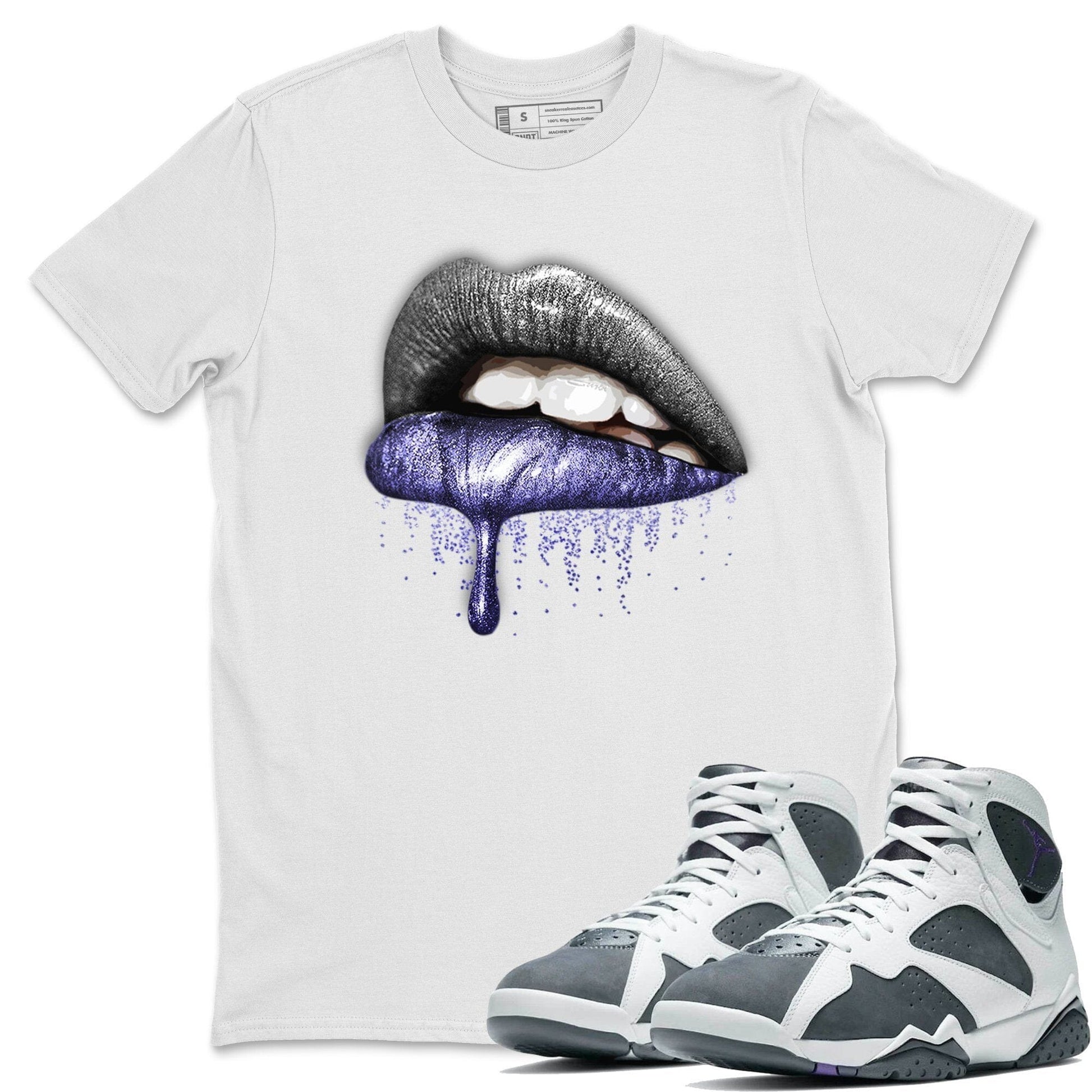 Jordan 7 Flint Sneaker Match Tees Dripping Lips Sneaker Tees Jordan 7 Flint Sneaker Release Tees Unisex Shirts