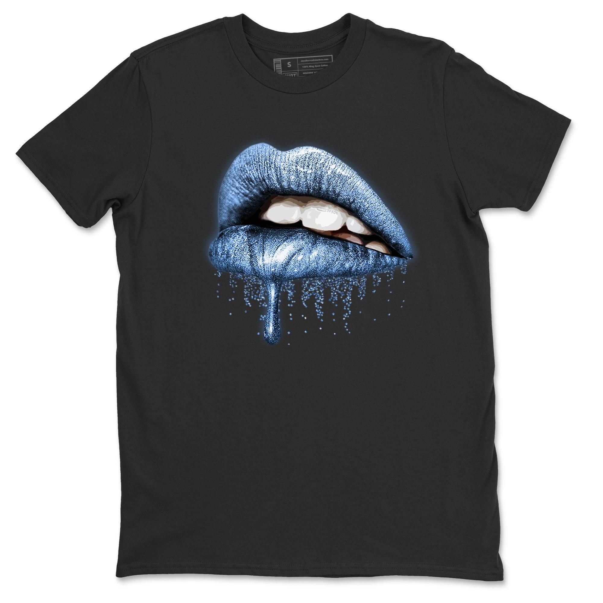 Jordan 1 University Blue Sneaker Match Tees Dripping Lips Sneaker Tees Jordan 1 University Blue Sneaker Release Tees Unisex Shirts