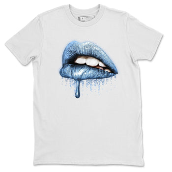 Jordan 1 University Blue Sneaker Match Tees Dripping Lips Sneaker Tees Jordan 1 University Blue Sneaker Release Tees Unisex Shirts