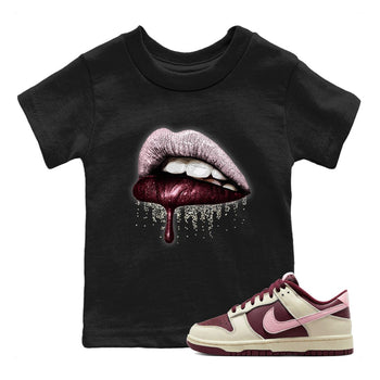 Dunk Valentines Day Sneaker Match Tees Dripping Lips Sneaker Tees Nike Dunk Valentine's Day Sneaker SNRT Sneaker Tees Kids Shirts