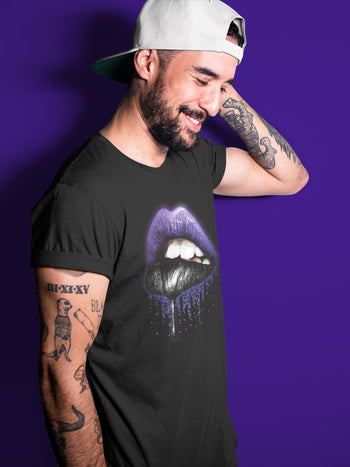 Jordan 13 Court Purple Sneaker Match Tees Dripping Lips Sneaker Tees Jordan 13 Court Purple Sneaker Release Tees Unisex Shirts