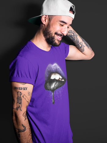 Jordan 13 Court Purple Sneaker Match Tees Dripping Lips Sneaker Tees Jordan 13 Court Purple Sneaker Release Tees Unisex Shirts