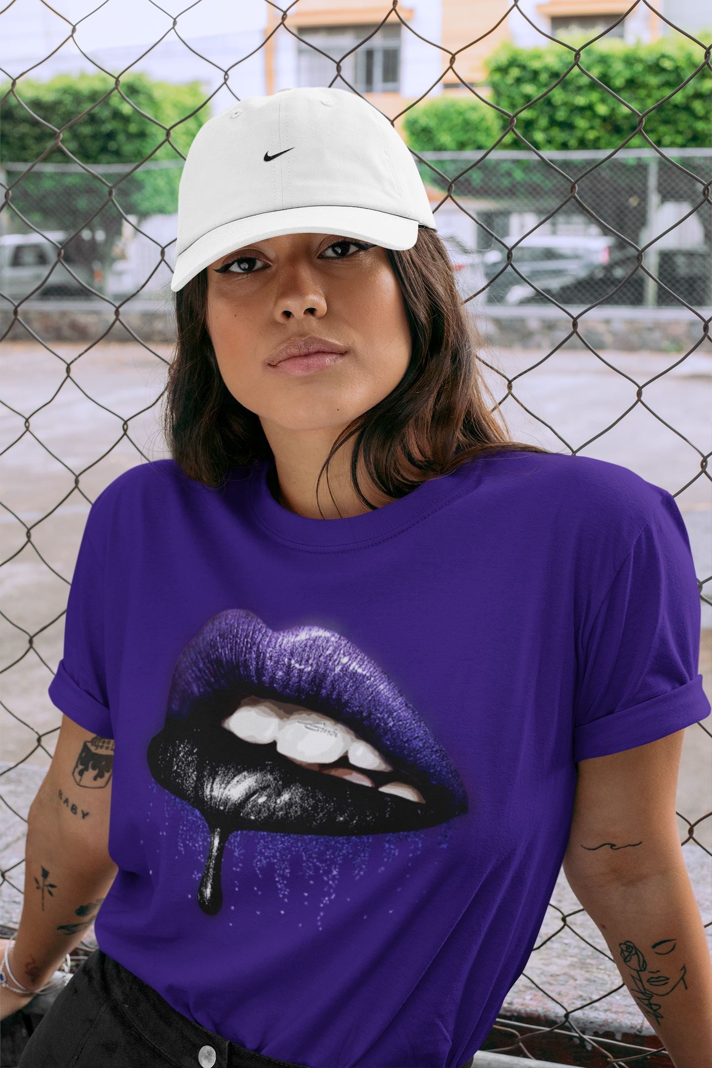 Jordan 13 Court Purple Sneaker Match Tees Dripping Lips Sneaker Tees Jordan 13 Court Purple Sneaker Release Tees Unisex Shirts