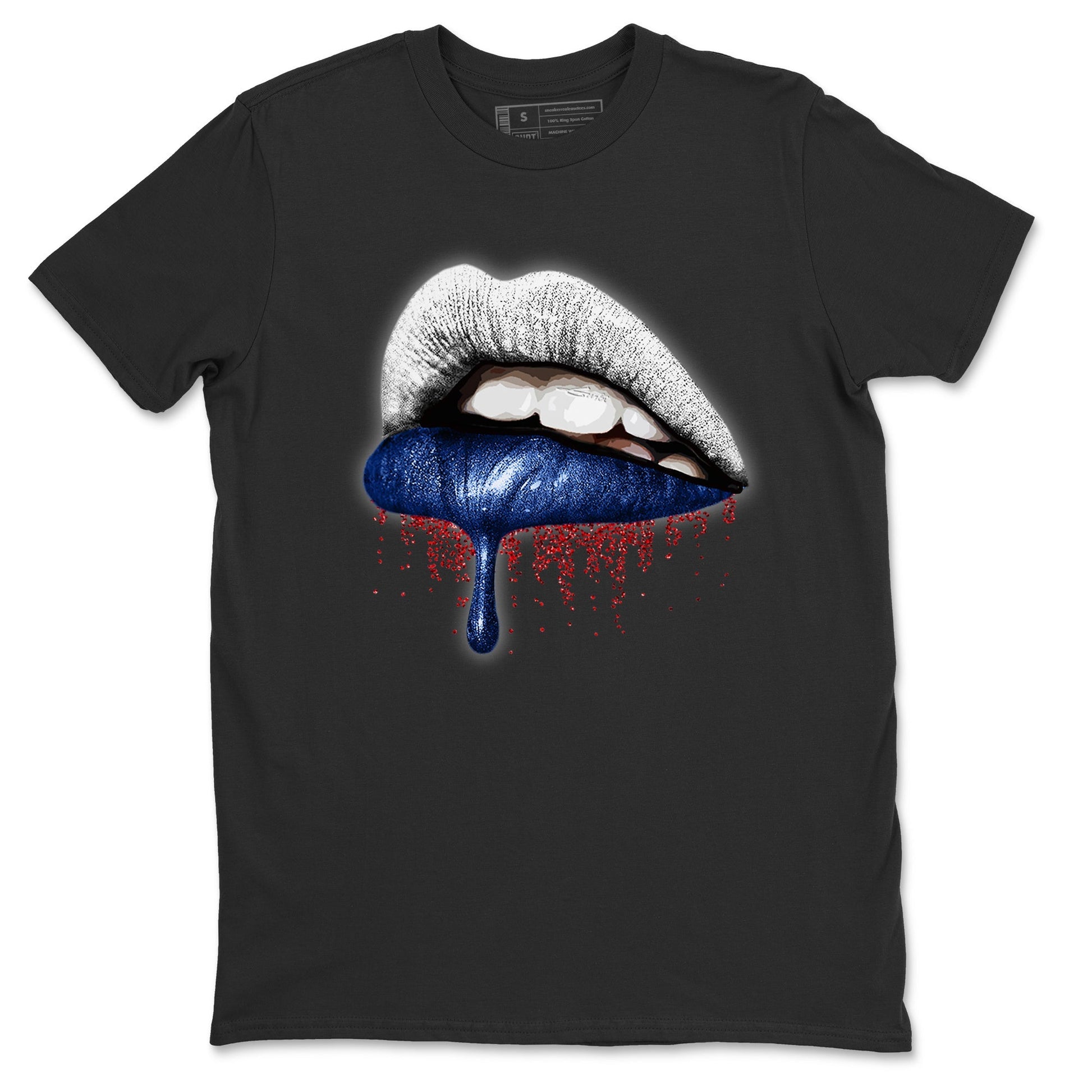 Jordan 13 French Blue Sneaker Match Tees Dripping Lips Sneaker Tees Jordan 13 French Blue Sneaker Release Tees Unisex Shirts