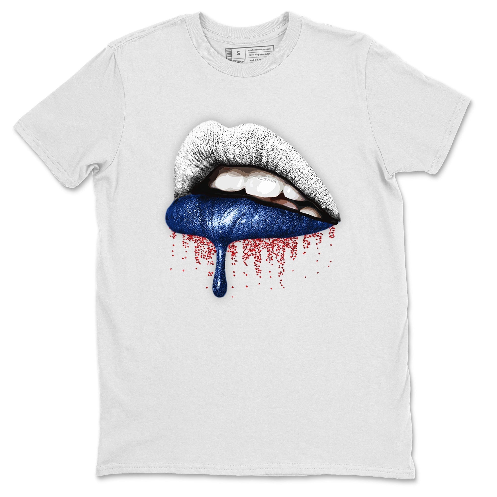 Jordan 13 French Blue Sneaker Match Tees Dripping Lips Sneaker Tees Jordan 13 French Blue Sneaker Release Tees Unisex Shirts