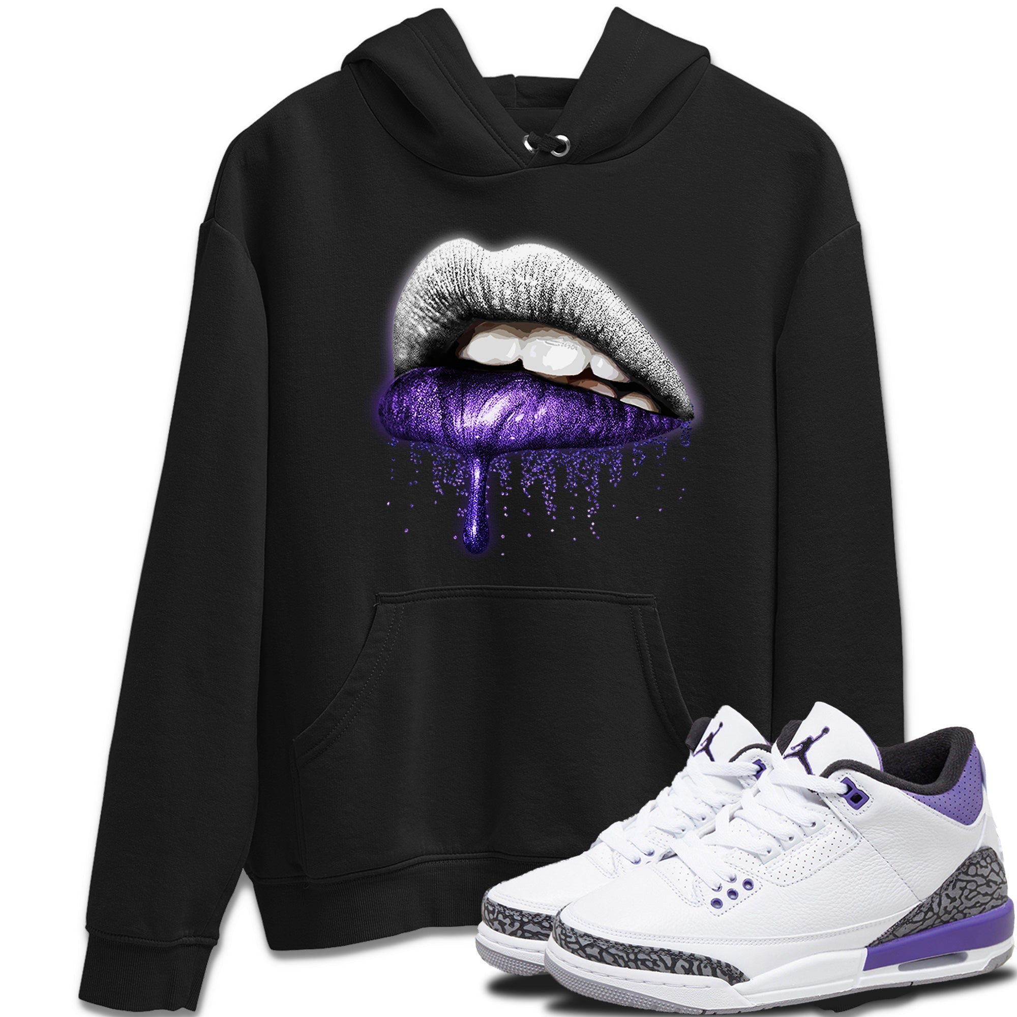Jordan 3 Dark Iris Sneaker Match Tees Dripping Lips Sneaker Tees Jordan 3 Dark Iris Sneaker Release Tees Unisex Shirts