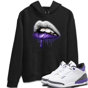 Jordan 3 Dark Iris Sneaker Match Tees Dripping Lips Sneaker Tees Jordan 3 Dark Iris Sneaker Release Tees Unisex Shirts