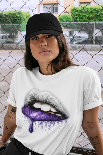 Jordan 3 Dark Iris Sneaker Match Tees Dripping Lips Sneaker Tees Jordan 3 Dark Iris Sneaker Release Tees Unisex Shirts