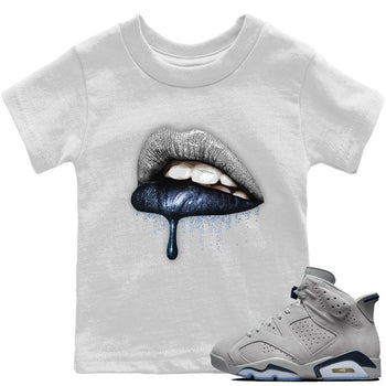 Jordan 6 Georgetown Sneaker Match Tees Dripping Lips Sneaker Tees Jordan 6 Georgetown Sneaker Release Tees Kids Shirts